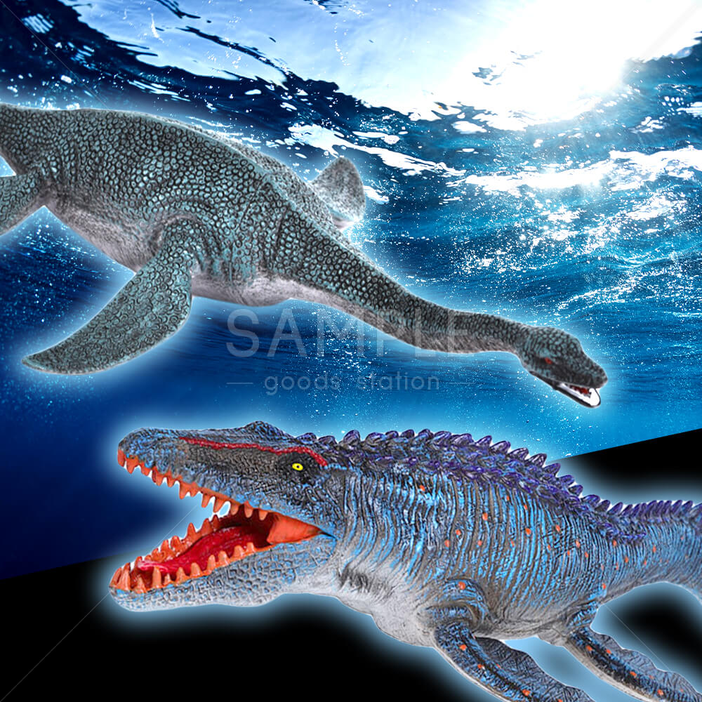 恐竜 海 おもちゃ モササウルス プレシオサウルス フィギュア 2種セット 誕生日 クリスマス プレゼント