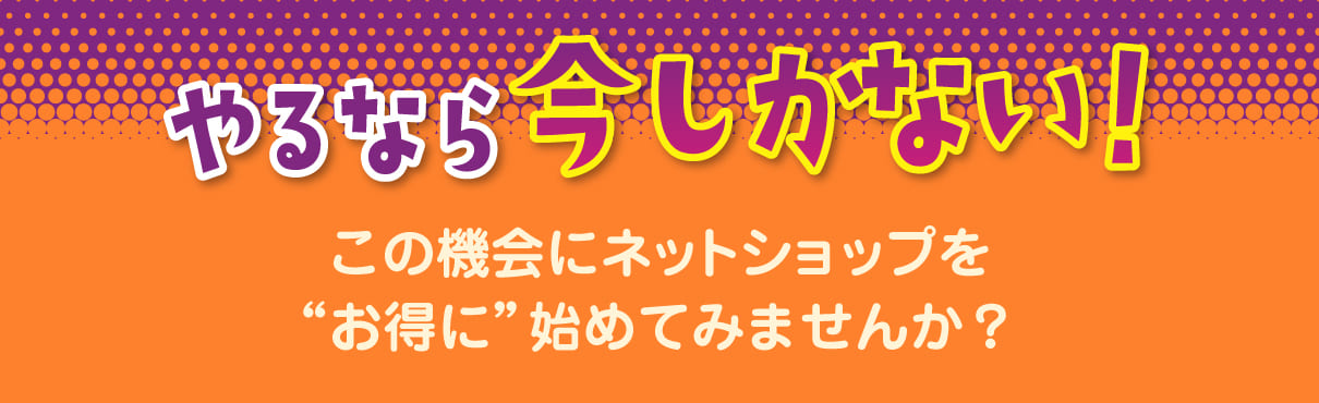 ネットショップを始めるなら今しかない