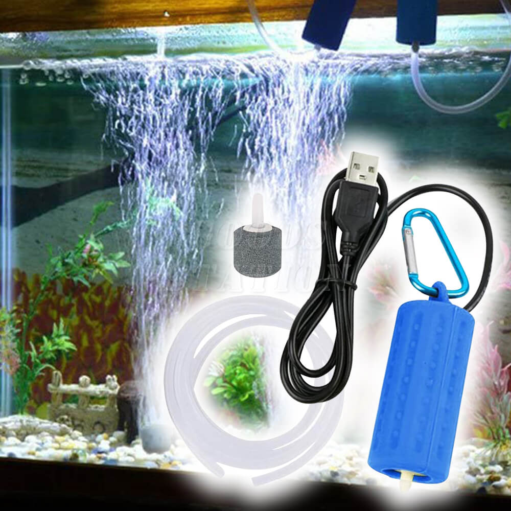 エアーポンプ 酸素ポンプ USB ブクブク アクアリウム 水槽 釣り バケツ