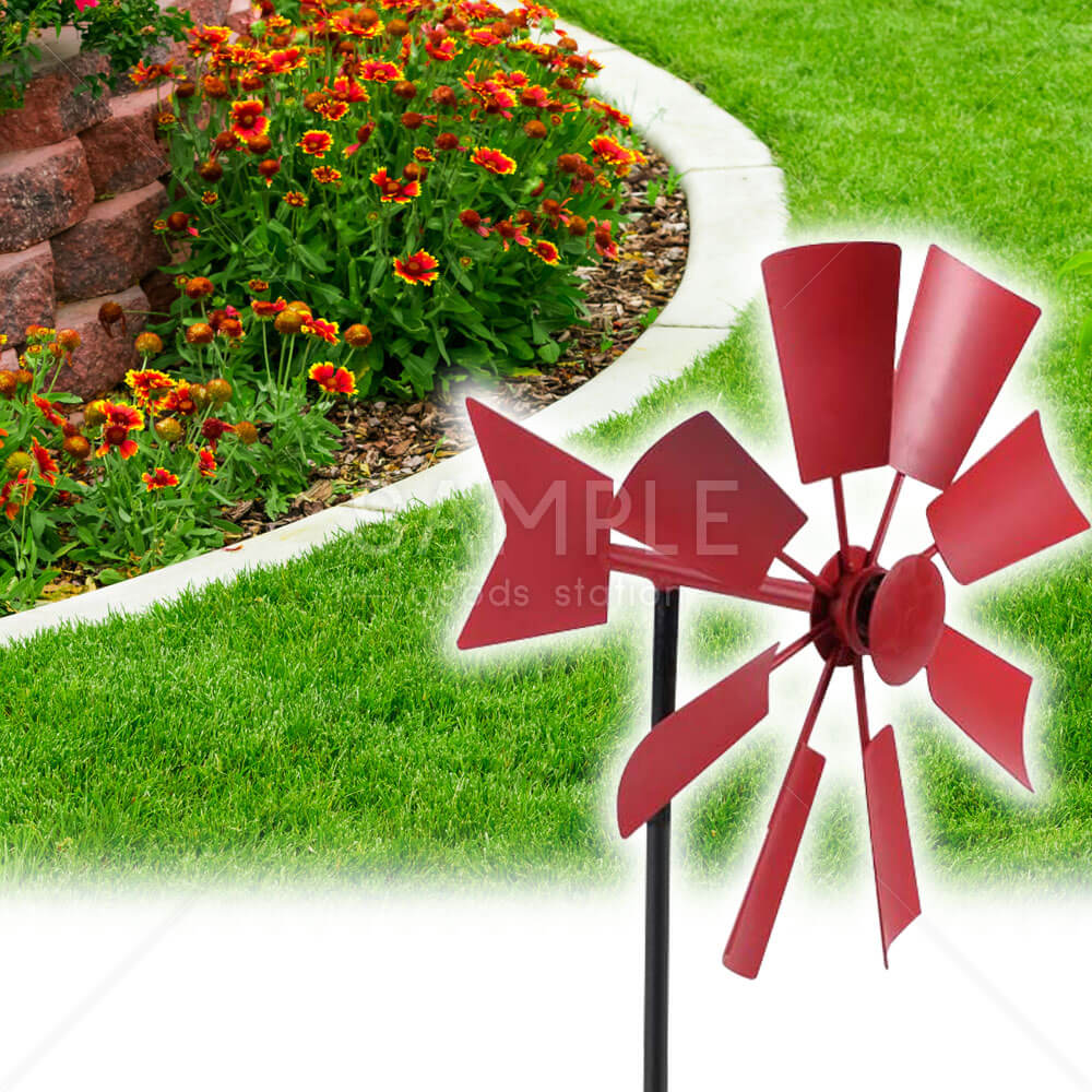 くらしを楽しむアイテム 金属風スピナーガーデン風車屋外庭芝生風車の装飾A