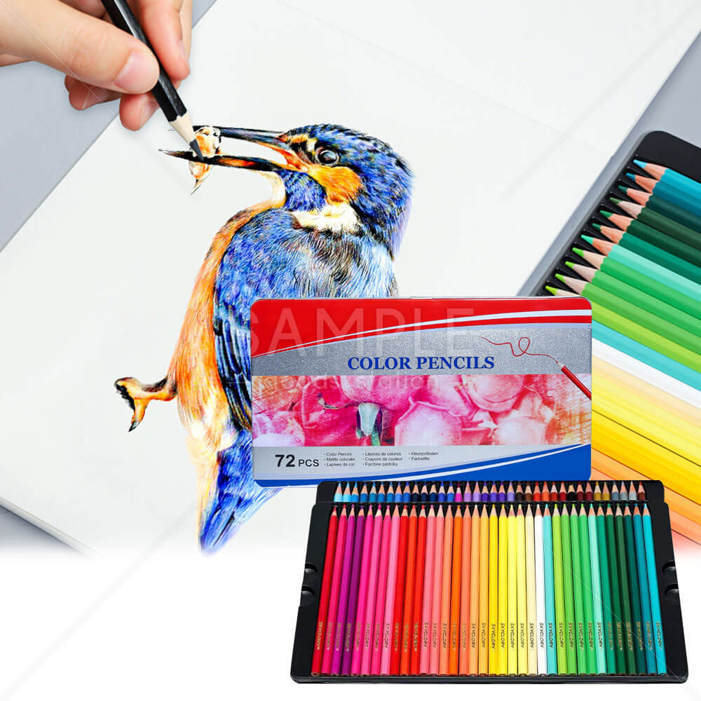 色鉛筆 油性色鉛筆 72色セット 鮮やかな発色 滑らかな書き心地 収納ケース 鉛筆削り付き 塗り絵 美術