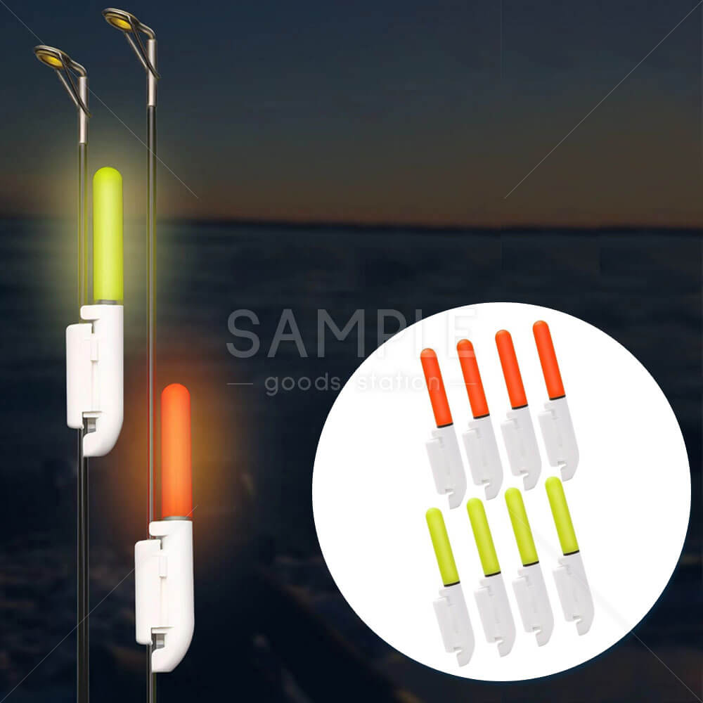 竿先ライト 2種類 8本セット 釣竿ライト 穂先ライト 超高輝度LED 夜釣り グリーン レッド 2重シーリング 耐久性 防水 電池別売 ぶっこみ釣り 投げ釣り 優れた耐久性 高い視認性