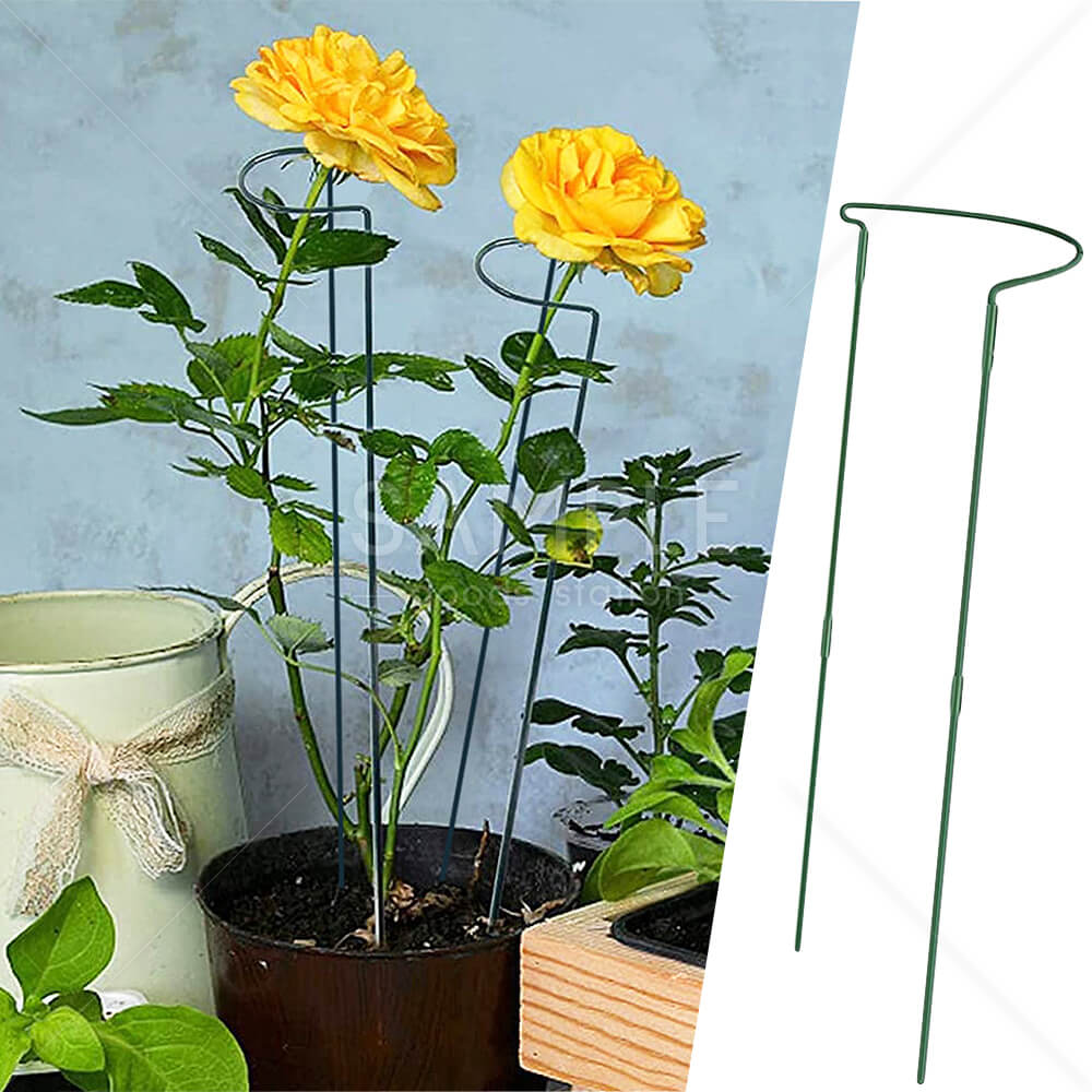 支柱 8個セット 半円形 観葉植物 園芸 ガーデニング 家庭菜園 畑 バラ ボタン アジサイ トマト 植物・花・果物・野菜を支える 折れ防止 まっすぐ 25cmx60cm