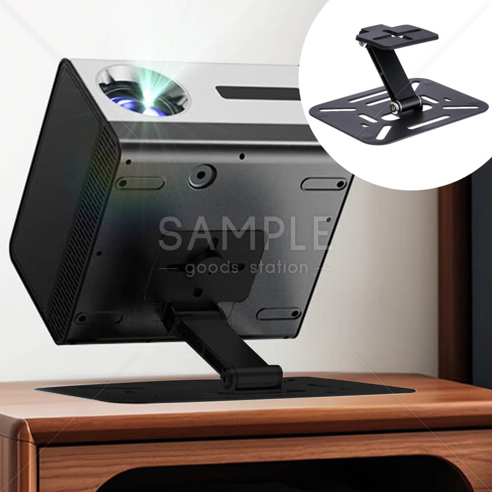 プロジェクタースタンド 卓上タイプ 180度回転 高さ調節可能 天井投影 1/4インチネジ プロジェクター台 耐荷重2kg 折り畳み式 コンパクト コンパクトに収納 オフィス ホームシアター 寝室用 軽量